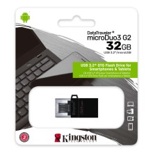 USB флешка 32Gb Kingston DTDUO3G2/32GB microUSB 3.2 Gen 1/USB 3.2 Gen 1