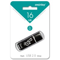 USB флешка 16Gb SmartBuy Glossy black USB 2.0