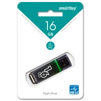 USB флешка 16Gb SmartBuy Glossy dark grey USB 3.0