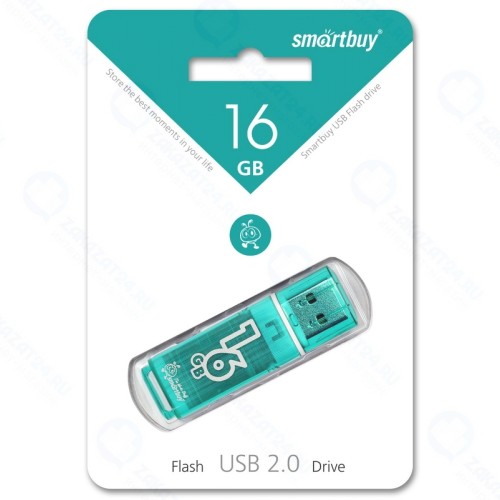 USB флешка 16Gb SmartBuy Glossy green USB 2.0