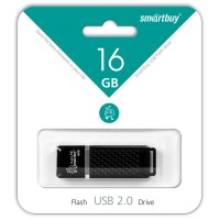 USB флешка 16Gb SmartBuy Quartz black USB 2.0