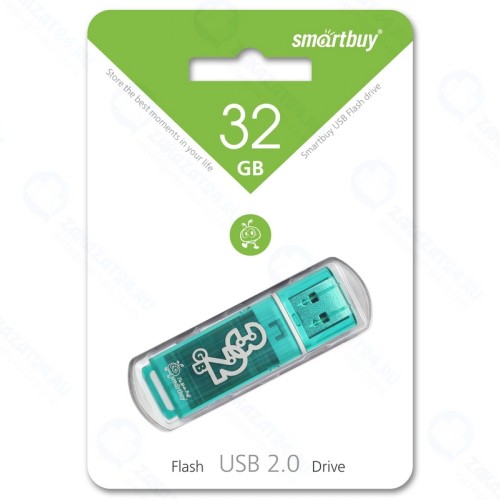 USB флешка 32Gb SmartBuy Glossy green USB 2.0