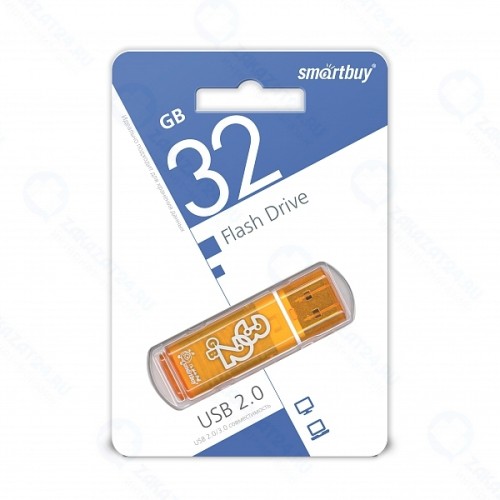 USB флешка 32Gb SmartBuy Glossy orange USB 2.0