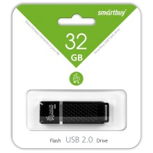 USB флешка 32Gb SmartBuy Quartz black USB 2.0