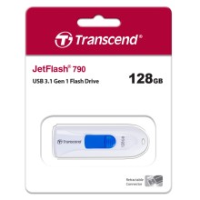 USB флешка 128Gb Transcend JetFlash 790W white USB 3.1 Gen 1 (90/45 Mb/s)