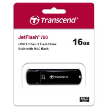 USB флешка 16Gb Transcend JetFlash 750 USB 3.1 Gen 1 (USB 3.0)