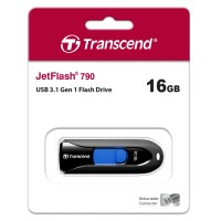 USB флешка 16Gb Transcend JetFlash 790K black USB 3.1 Gen 1 (USB 3.0)