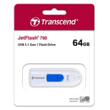 USB флешка 64Gb Transcend JetFlash 790W white USB 3.1 Gen 1 (90/28 Mb/s)