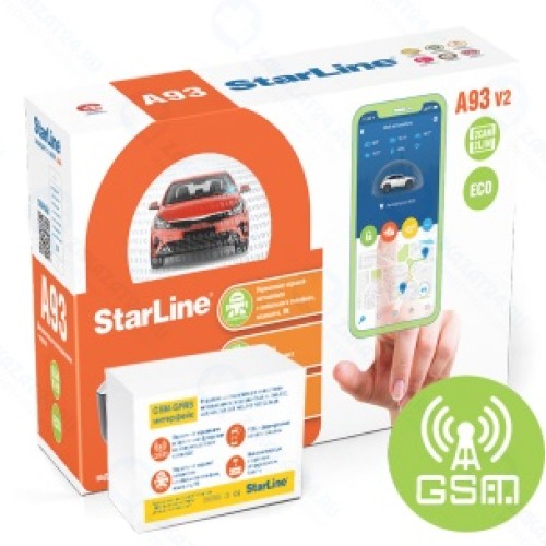 Автосигнализация StarLine A93 V2 2CAN+2LIN GSM ECO