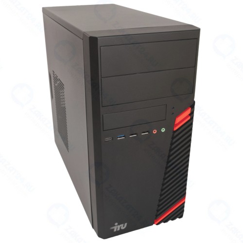 Компьютер IRU Office 510H4SM MT i3 10105/8Gb/1Tb/SSD240Gb/UHDG 630/Free DOS GbitEth/400W Black