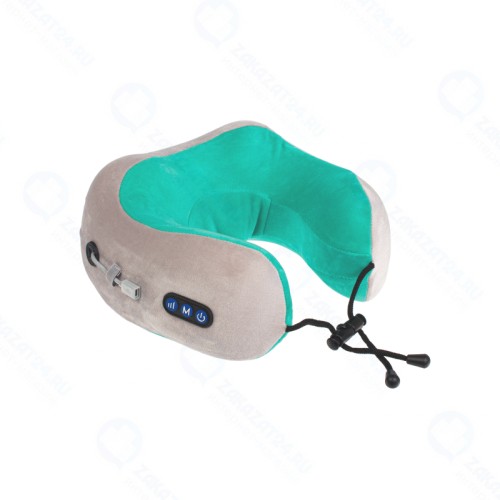 Массажер для шеи BRADEX KZ 0558 дорожный с завязками, серо-зелёный