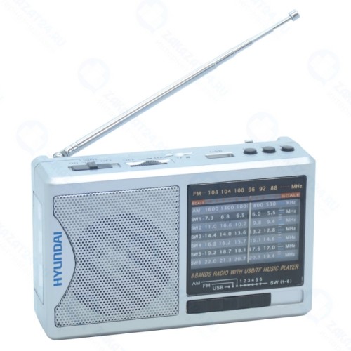 Радиоприемник Hyundai H-PSR160, серебристый