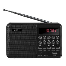 Радиоприемник цифровой Perfeo PALM FM+ 87.5-108МГц/ MP3/ питание USB или 18650/ черный (i90-BL)