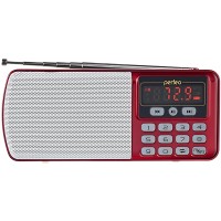 Радиоприемник цифровой Perfeo ЕГЕРЬ, FM+ 70-108МГц/ MP3/ питание USB или BL5C/ красный