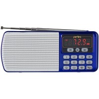 Радиоприемник цифровой Perfeo ЕГЕРЬ, FM+ 70-108МГц/ MP3/ питание USB или BL5C/ синий