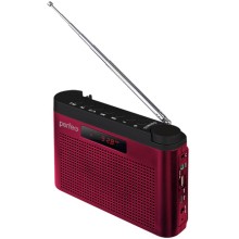 Радиоприемник цифровой Perfeo ТАЙГА FM+ 66-108МГц/ MP3/ встроенный аккумулятор, USB бордовый (i90-BL)