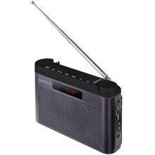 Радиоприемник цифровой Perfeo ТАЙГА FM+ 66-108МГц/ MP3/ встроенный аккумулятор, USB серый (i90-BL)