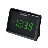 Радиобудильник Telefunken TF-1708, черный с зеленым