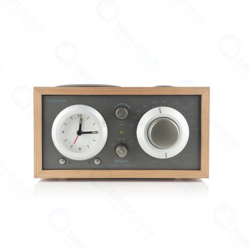 Радиоприемник с часами Tivoli Model Three BT, вишня/серый