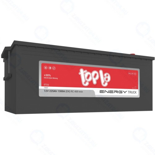Аккумулятор TOPLA Energy Truck 72527 ET22 (957912), обратная для грузовых, 225 Ач