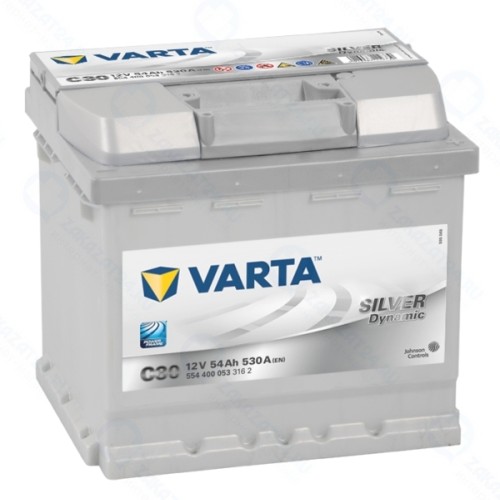 Аккумулятор VARTA C30 Silver Dynamic 554 400 053 обратная полярность 54 Ач