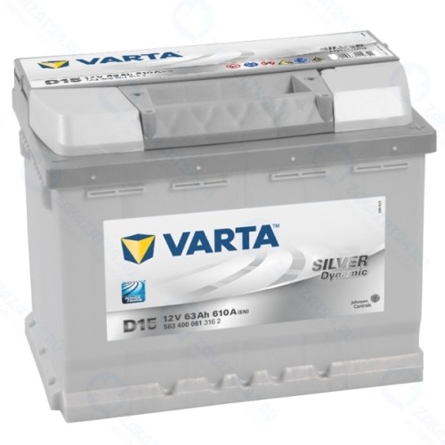 Аккумулятор VARTA D15 Silver Dynamic 563 400 061 обратная полярность 63 Ач