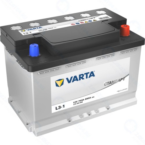 Аккумулятор VARTA Стандарт 574 300 068 6СТ-74.0 L3-1, 74 Ач