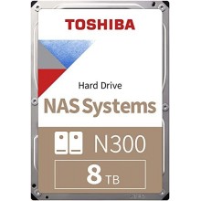 Жесткий диск 3,5" TOSHIBA 8TB SATA-III, 256MB, 7200RPM NAS N300 (HDWG180UZSVA)