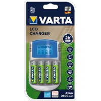 Зарядное устройство VARTA LCD Charger + 4AA 2600 mAh R2U