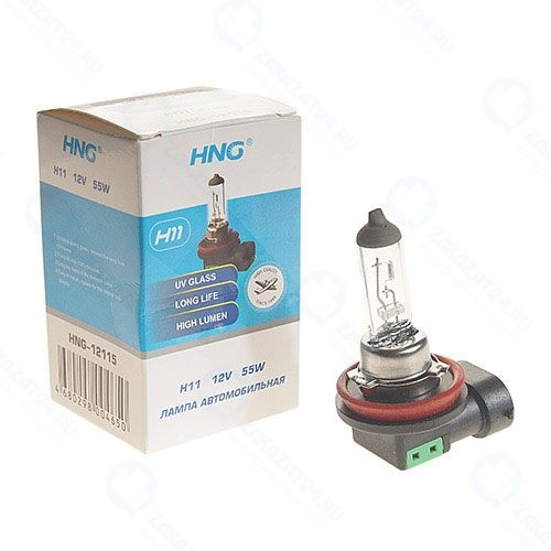 Лампа автомобильная HNG H11 12V 55W PGJ19-2, HNG-12115
