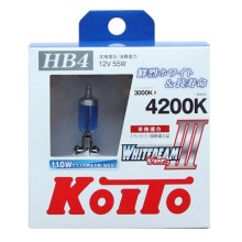Лампа галогенная KOITO HB4 9006 Whitebeam 4200K 12V 55W, 2 шт, P0757W