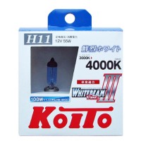 Лампа KOITO H11 12V-55W (PGJ19-2) Whitebeam 100W, 1шт, 0750W