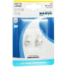 Лампа автомобильная NARVA Range Performance LED W5W 12V-LED W2,1x9,5d 6000K 0,6W бл. 2 шт, 18074
