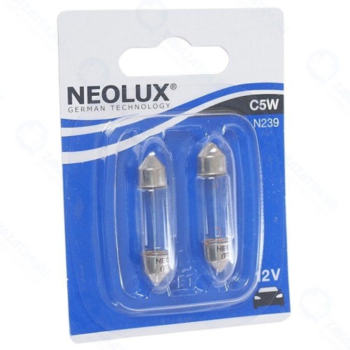 Лампа автомобильная NEOLUX C5W (SV8.5/8) 35мм (бл. 2шт) 12V, N239-02B