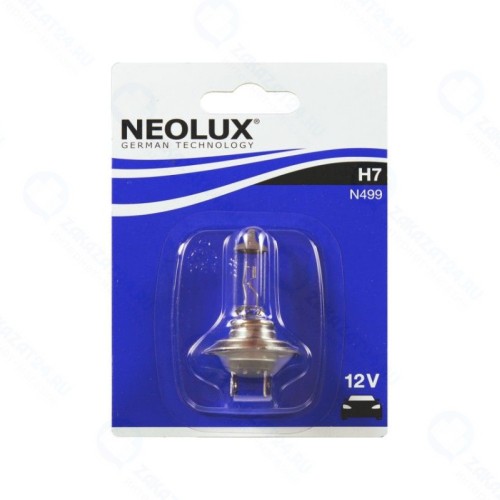 Лампа Neolux H7 12V-55W PX26d, 1 шт, N499-01B