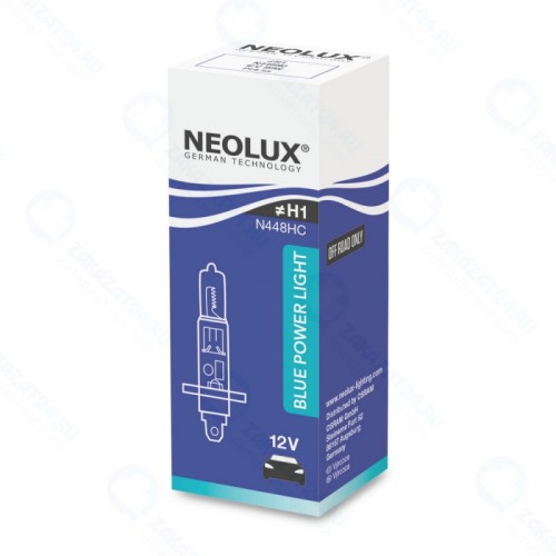 Лампа Neolux H1 12V-80W P14,5s Blue Power Light, 1 шт, N448HC
