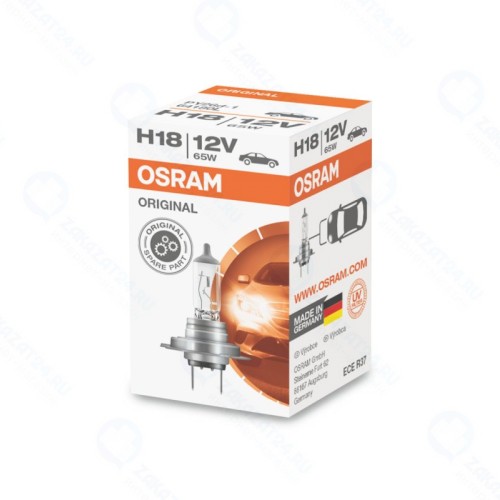 Лампа автомобильная OSRAM H18 65W PY26d-1 12V, 1шт, 64180L