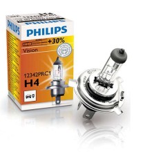 Лампа галогенная PHILIPS H4 Vision 12V 60/55W, 1шт, 12342PRC1