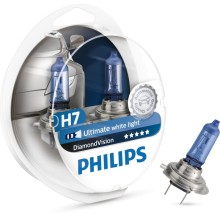 Лампа галогенная PHILIPS H7 Diamond Vision 5000K 12V 55W, 2 шт, 12972DVS2 Лампа галогенная PHILIPS H7 Diamond Vision 5000K 12V 55W, 2 шт, 12972DVS2