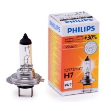Лампа галогенная PHILIPS H7 Vision Premium +30% света 12V 55W, 1шт, 12972PRC1
