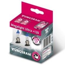 Лампа автомобильная TUNGSRAM Megalight Ultra +120 HB3 12V 60W (P20d), 2шт, 9005NU B2 Лампа автомобильная TUNGSRAM Megalight Ultra +120 HB3 12V 60W (P20d), 2шт, 9005NU B2