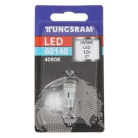 Лампа автомобильная Tungsram W5W 12V-LED (W2,1x9,5d) 4000K 0,5W, бл.1шт, 60140 BL1