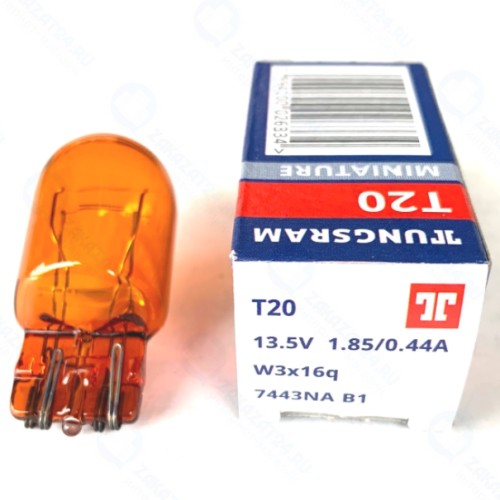 Лампа автомобильная Tungsram WY21/5W 12V-21/5W (WX3x16d), 7443NA B1