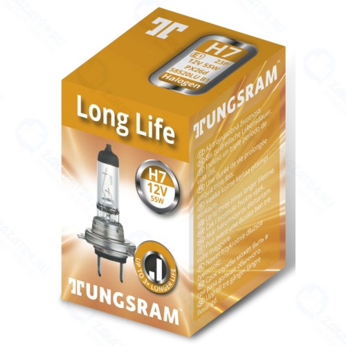 Лампа автомобильная TUNGSRAM Long Life H7 12V 55W (PX26d), 1 шт.