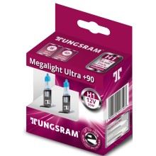 Лампа автомобильная TUNGSRAM Megalight Ultra +90 H1 12V 55W (P14,5s), 2шт, 50310XU KIT Лампа автомобильная TUNGSRAM Megalight Ultra +90 H1 12V 55W (P14,5s), 2шт, 50310XU KIT