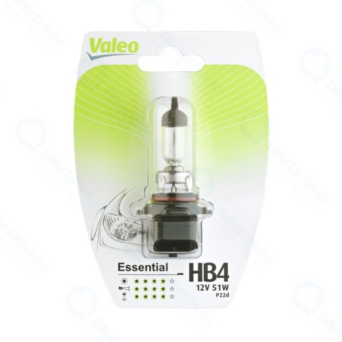 Лампа галогенная VALEO ESSENTIAL HB4, 1 шт, 32015