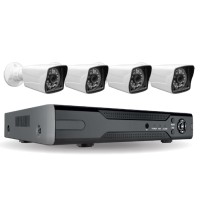 Комплект видеонаблюдения GINZZU HK-446D,4ch,1080N,HDMI,4улич кам 2.0Mp,IR20м,пласт