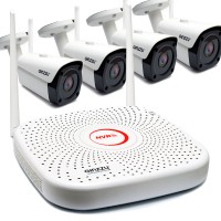 Комплект видеонаблюдения GINZZU HK-841W,4ch, 4K, HDMI, 4улич кам 5.0Mp, IR30м