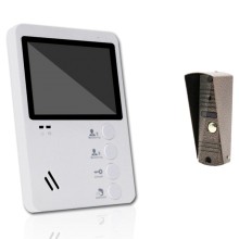Комплект видеодомофона Ginzzu DP-0401, 4.3", панель 480твл, IP65