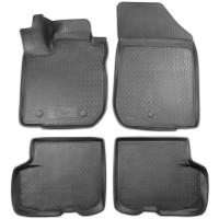 Коврики в салон автомобиля AutoMax для Renault Logan II седан (2014-н.в.)/Logan Stepway седан (2018-н.в.), полиуретан, с крепежом, 4 шт.